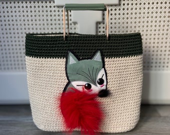 Fluffy daisy tote bag sale