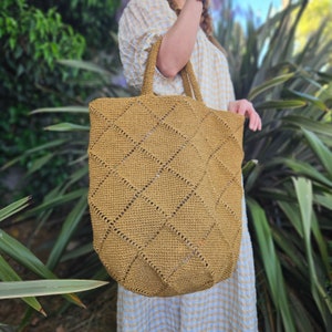 eco friendly bag	bohemian bag	Straw Beach Bag	Oversized Tote Bag	Raffia Tote Purse	Weekend Bag For Her	mother day crochet	raffia bag large	crochet bag for her	tote bag for mom	Hand Woven Bag	crochet market bag	gift for mothers day