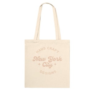 New York City Retro Canvas Tote Bag
