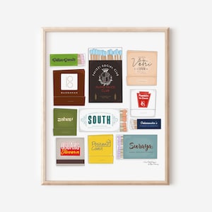 Philly Matchbook Print, Colorful Wall Art, Philadelphia Wall Art, Matchbook Art