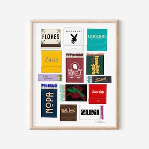 San Francisco Matchbook Print, Colorful Wall Art, San Francisco Poster, Matches Gallery Graphic Print, San Francisco Art