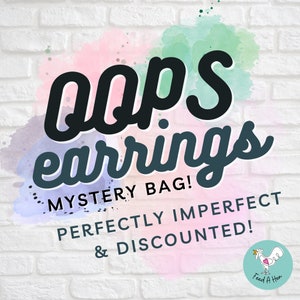 Oops Stained Glass Earrings | Mystery Bag | Imperfect | Flaw