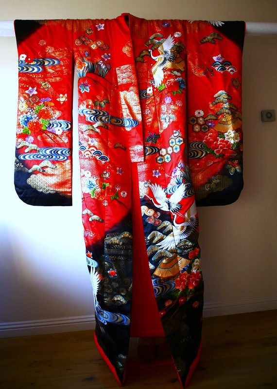 Vintage Japanese Wedding Uchigake Bridal Kimono Go