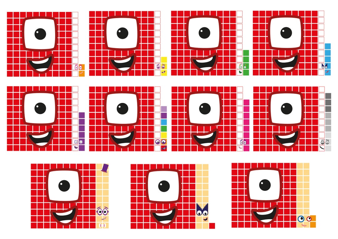 Numberblocks 100199 Mini Hundreds Instant Download PDF Etsy