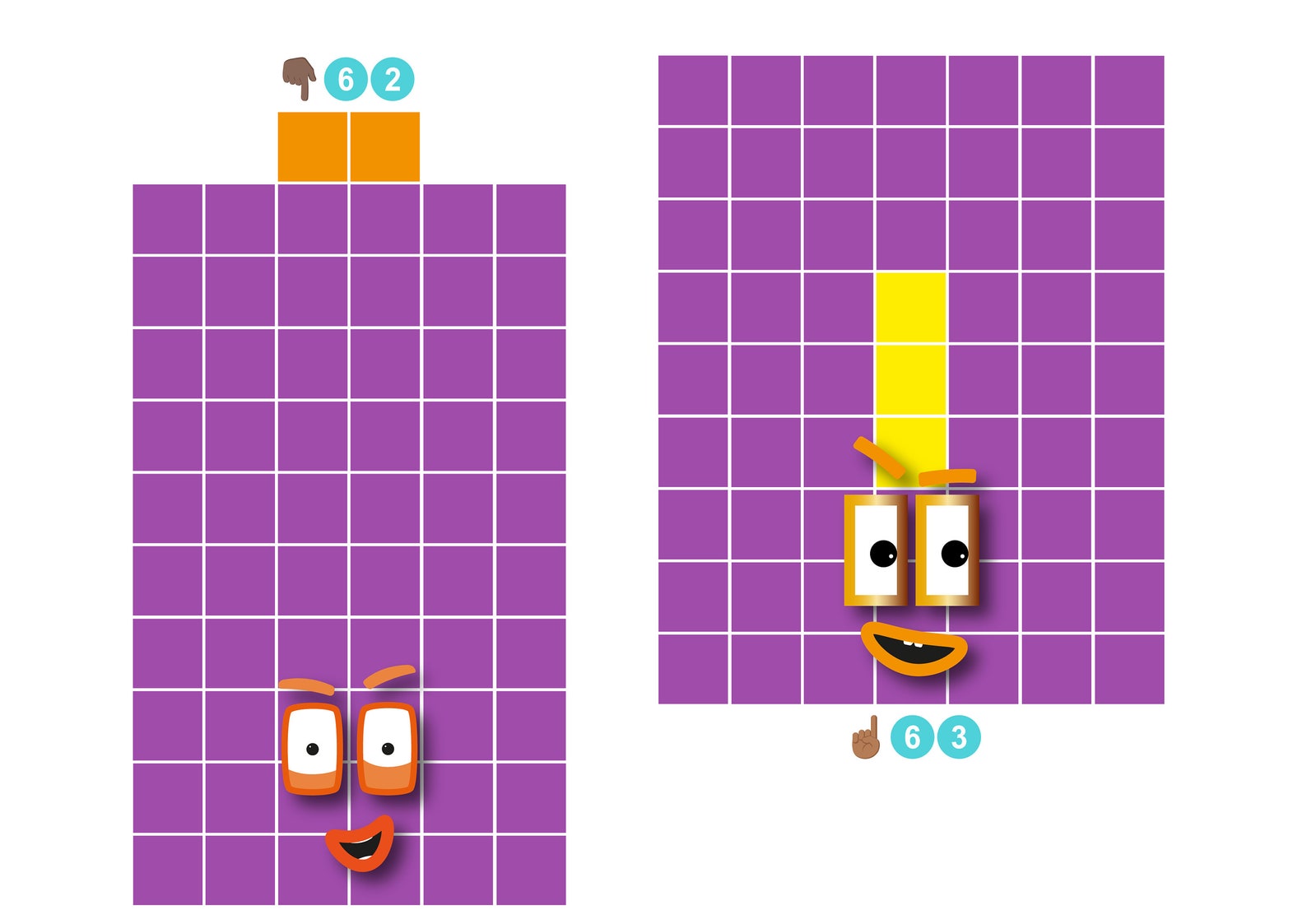 Numberblocks Face Stickers 6069 Instant Download PDF PNG Etsy UK