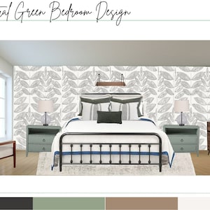 Online Interior Design Services | Master Bedroom Design, Mood board, Bedroom décor, shopping list included, E- Design. Instant Download