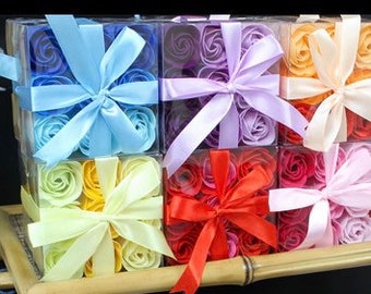 Set of 9 Soap Flowers - 6 Colour Options