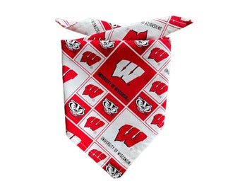 wisconsin badger dog bandana