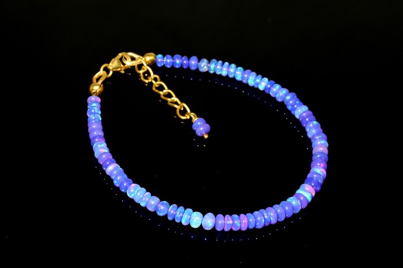 Buy Genuine Ethiopian Opal Purple Fire Bracelet, Lavender Opal Bracelet