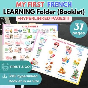 Language-Learning FRENCH English Pdf Homeschooling French language-learning French print French language study-notebook