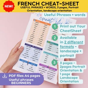 Learn FRENCH PDF Cheat Sheets French Language Learning FRENCH Practice French Vocabulary French Hacks Homeschoolers Materials