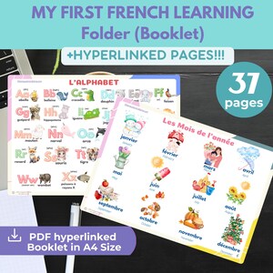 Language-Learning FRENCH English Pdf Homeschooling French language-learning French print French language study-notebook