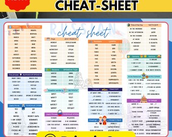 RUSSIAN English PDF Cheat Sheets Russian Language Learn Russian Practice Russian teaching materials