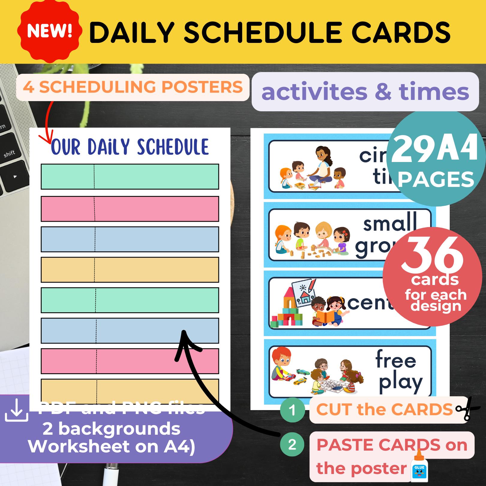 Kids Visual Daily Schedule: Classroom Routine Chart for Autism & EAL ...
