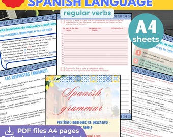 Coniugazione dei verbi spagnoli al passato remoto Spagnolo Inglese Pdf Verbi regolari al passato remoto / Materiale didattico spagnolo per la classe