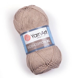 YarnArt Eco Cotton XL, Crocheting Yarn, Amigurumi Yarn, Organic Yarn, Baby Yarn, Knitting Yarn, Cotton Yarn,7.04 Oz, 240.59