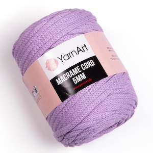 YarnArt Macrame Cord 5mm: Cotton Blend Rope for Knitting, Crochet