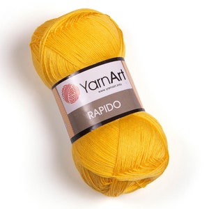 YarnArt Rapido,Accesory Yarn,Lace Yarn,Silky Yarn,100%Microfiber Yarn,Acrylic Yarn,Knitting Yarn,Crochet Yarn,3.52 Oz,382.76 Yds image 7