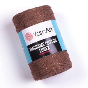 YarnArt Macrame Cotton Lurex Cord: Glittery Metallic Yarn (224.19 Yds)