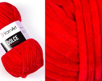 Yarnart Dolce: Velvet Yarn, Plush Bulky Yarn for Baby Blankets