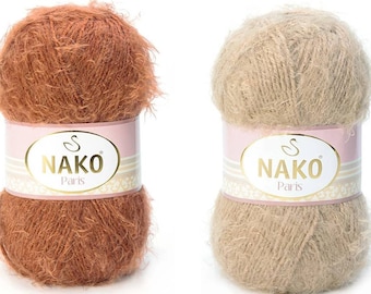 Hilo Nako Paris: Mezcla de acrílico y poliamida de grosor medio-ligero (100 g/267 yd)