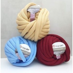 Fio Jumbo YarnArt Marshmallow: Mistura de Algodão Volumoso (26,40 oz, 32,81 jardas)