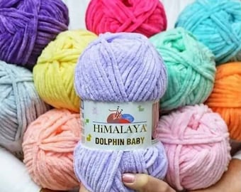 Himalaya Dolphin Baby Yarn: Velvet Chenille Plush Yarn