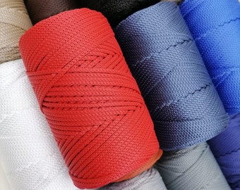 3-4mm Polyester Macrame Cord: Bag & Basket Weaving Rope (135 Meters)