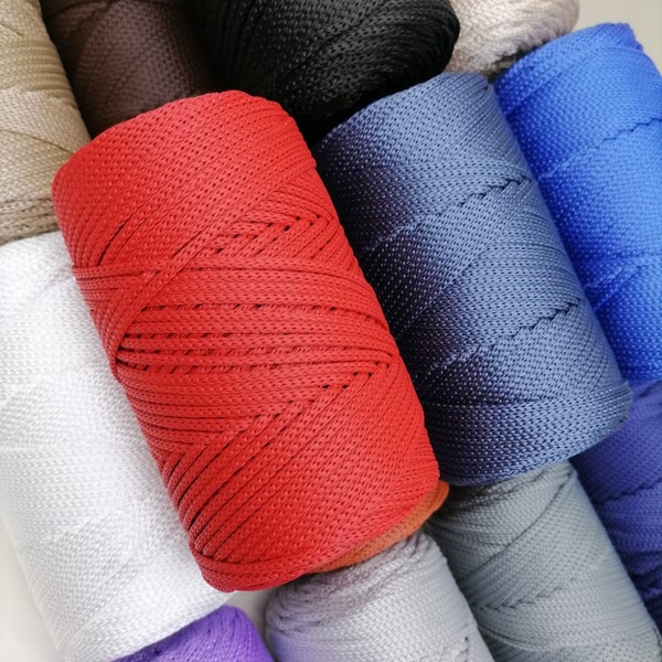 3-4mm Polyester Macrame Cord Bag Rope 135 Meters (147 yd) Polyester Yarn Macrame Rope