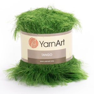 YarnArt Tango - ふわふわ毛糸、まつ毛毛糸、ソフト毛糸、ふわふわ毛糸、ファンタジー毛糸、編み物毛糸、フェイクファー、3.52オンス、87.49ヤード