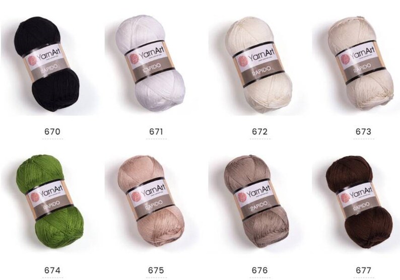 YarnArt Rapido,Accesory Yarn,Lace Yarn,Silky Yarn,100%Microfiber Yarn,Acrylic Yarn,Knitting Yarn,Crochet Yarn,3.52 Oz,382.76 Yds image 2