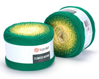 YarnArt Flowers Merino Yarn: DK Wool Blend Shawl Cake (645.22 Yds)
