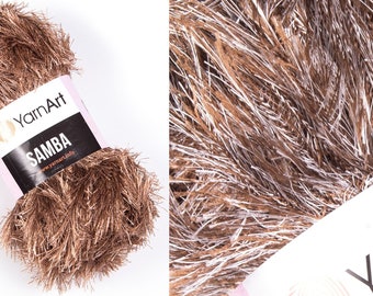YarnArt Samba: Fluffy Yarn Polyester Furry Knitting Yarn