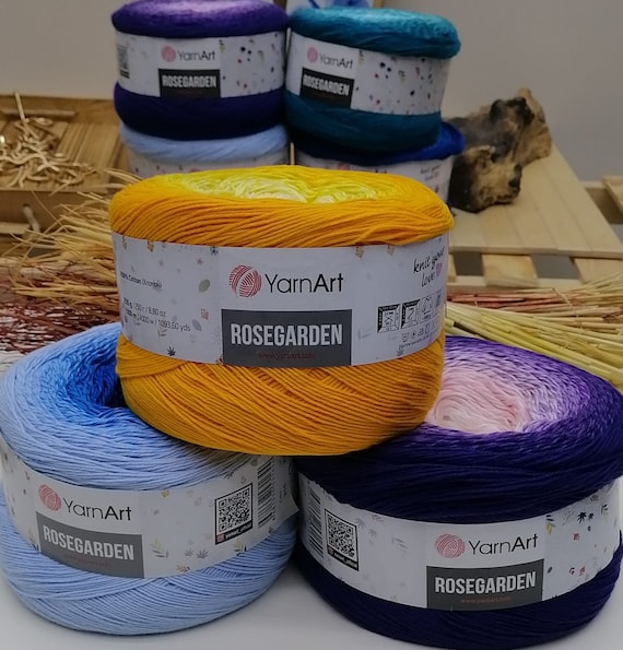 Fil à Tricoter YarnArt Rosegarden 250g - Coton - Pelote Neuve