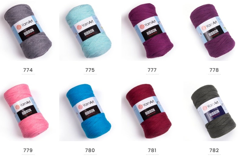 Ruban YarnArt, fil pour sacs, tapis, fil à crocheter, fil à tricoter, fil pour tissu, fil à tricoter pour accessoires, fil pour chemise, fil pour tissu, 8,80 oz, 136,70 vg image 5