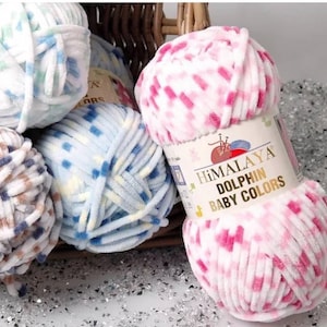 Himalaya Dolphin Baby Colors,Velvet Yarn,Knitting Yarn,Dolphin Baby Yarn,Baby Blanket Yarn,Winter Yarn,120mt-131 yards,100gr