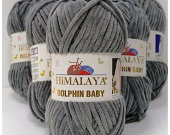 Himalaya Dolphin Baby,Amigurumi yarns,toys yarn,crochet yarn,Velvet Yarn ,Plush Yarn,Knitting Yarn, Blanket Yarn,Winter yarn,Himalaya Yarn