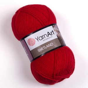 YarnArt Shetland,Cardigan Yarn, Sweater Yarn, Winter Yarn, Knitting Yarn, 30% Wool Yarn, Acrylic Yarn,3.52 Oz, 240 Yds