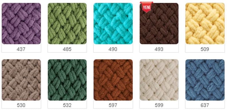 Puede incluir: Una colecci&oacute;n de diez muestras de hilo en varios colores, incluyendo morado, verde, turquesa, marr&oacute;n, amarillo, beige, verde azulado, naranja, blanco y azul. Cada muestra es un cuadrado de hilo tejido con un patr&oacute;n texturizado.