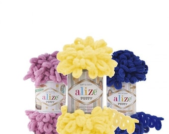 Alize Puffy Yarn: Soft Micro-Polyester Loop Yarn for Baby Blankets