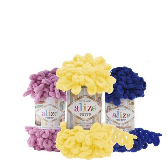 Alize Puffy Yarn: Soft Micro-Polyester Loop Yarn for Baby Blankets
