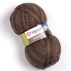 YarnArt Everest-Knitting Yarn, Wool Yarn, Crocheting Yarn, Sweater Yarn, Soft Yarn, Multicolor Yarn, Wool Yarn,7.04 Oz, 349.95 Yds