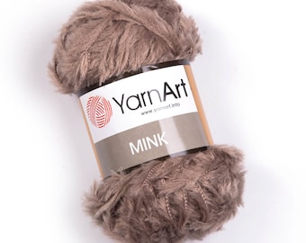 YarnArt Mink Yarn: Soft Furry Polyamide for Baby Toys