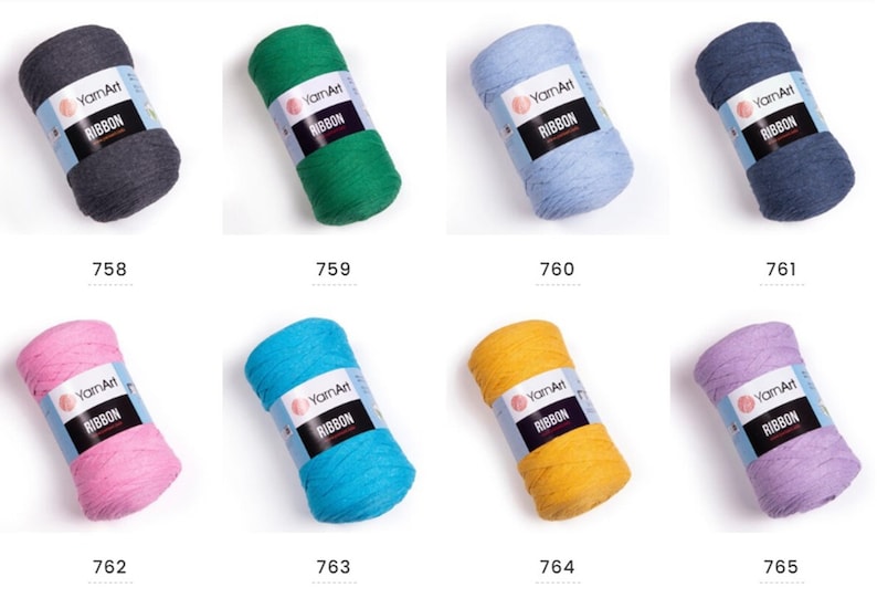 Ruban YarnArt, fil pour sacs, tapis, fil à crocheter, fil à tricoter, fil pour tissu, fil à tricoter pour accessoires, fil pour chemise, fil pour tissu, 8,80 oz, 136,70 vg image 3