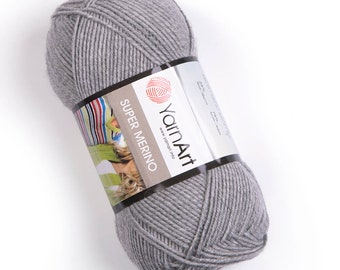 YarnArt Super Merino-Acrylic Yarn, Fil Cardigan, Fil Pull, Fil d'Hiver, Fil à Tricoter, Fil 25% Laine, 3,52 Oz, 306,21 Yds