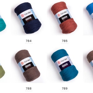 Ruban YarnArt, fil pour sacs, tapis, fil à crocheter, fil à tricoter, fil pour tissu, fil à tricoter pour accessoires, fil pour chemise, fil pour tissu, 8,80 oz, 136,70 vg image 6