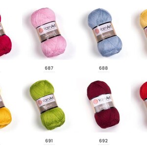 YarnArt Rapido,Accesory Yarn,Lace Yarn,Silky Yarn,100%Microfiber Yarn,Acrylic Yarn,Knitting Yarn,Crochet Yarn,3.52 Oz,382.76 Yds image 4