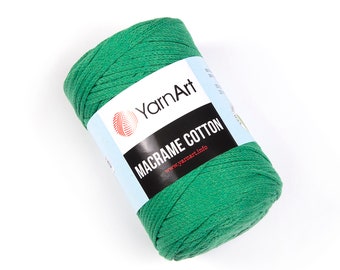 YarnArt Macrame Cotton - Crochet Macrame, Macrame Bag, Macrame Rug, 80% Hilo de algodón, Macrame, Macrame Cord, Macrame Rope, 8.80 Oz, 246.06 Yds