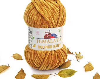 Himalaya Dolphin Baby Yarn: Velvet Chenille Plush Knitting Yarn