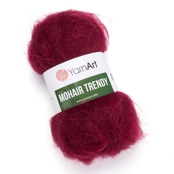 YarnArt Mohair Trendy, Mohair Yarn, Mohair Wool, Wool Blend, Shawl, Soft Yarn, Knitting Yarn, 50% Mohair, Wool Yarn,3.52 Oz, 240.59 Yds